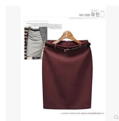 Sexy Hip Skirt Pencil Womens Skirts With Belt Short High Waist Woman Skirt Elegant Business Work Wear Office Lady Mini Skirts