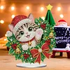 Xmas Wreath Kitten Special Shaped 2D Flat DIY Diamond Painting Ornament