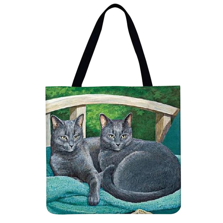 【Limited Stock Sale】American Cat - Linen Tote Bag