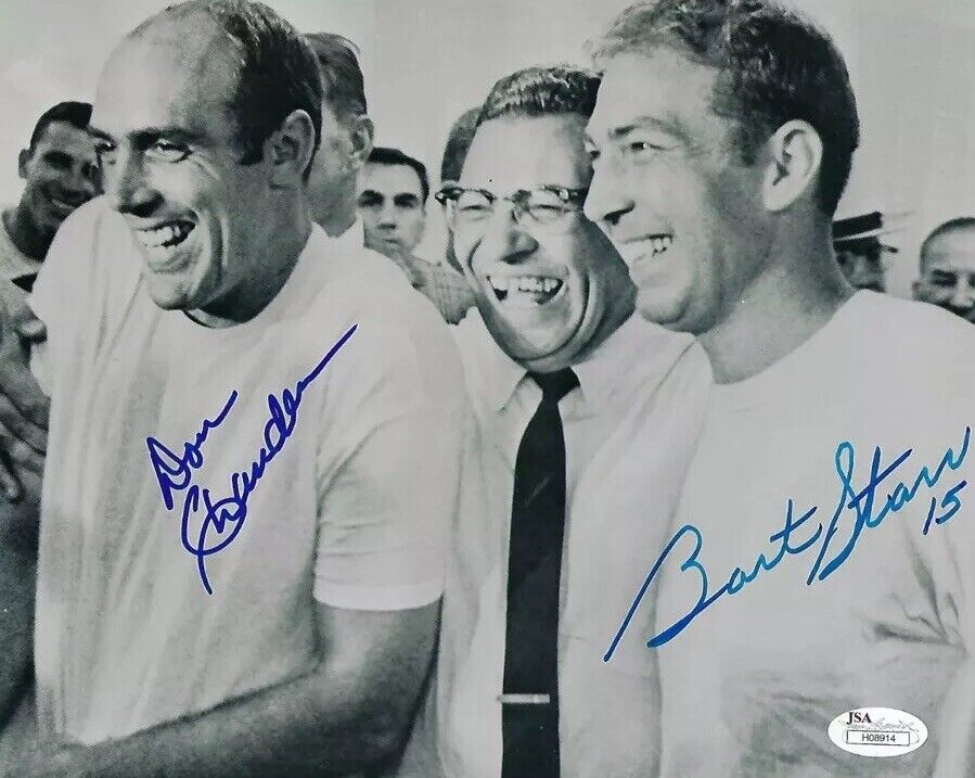 PACKERS Bart Starr & Don Chandler signed 8x10 Photo Poster painting Reprint W@W!!!