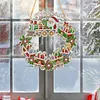 Christmas Diamond Painting Ornament Wreath Train Hanging Decor 9.45x9.45in