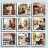 (Multi-Style)Victorian Girl-14CT Stamped Cross Stitch 50*50cm/19.69*19.69in