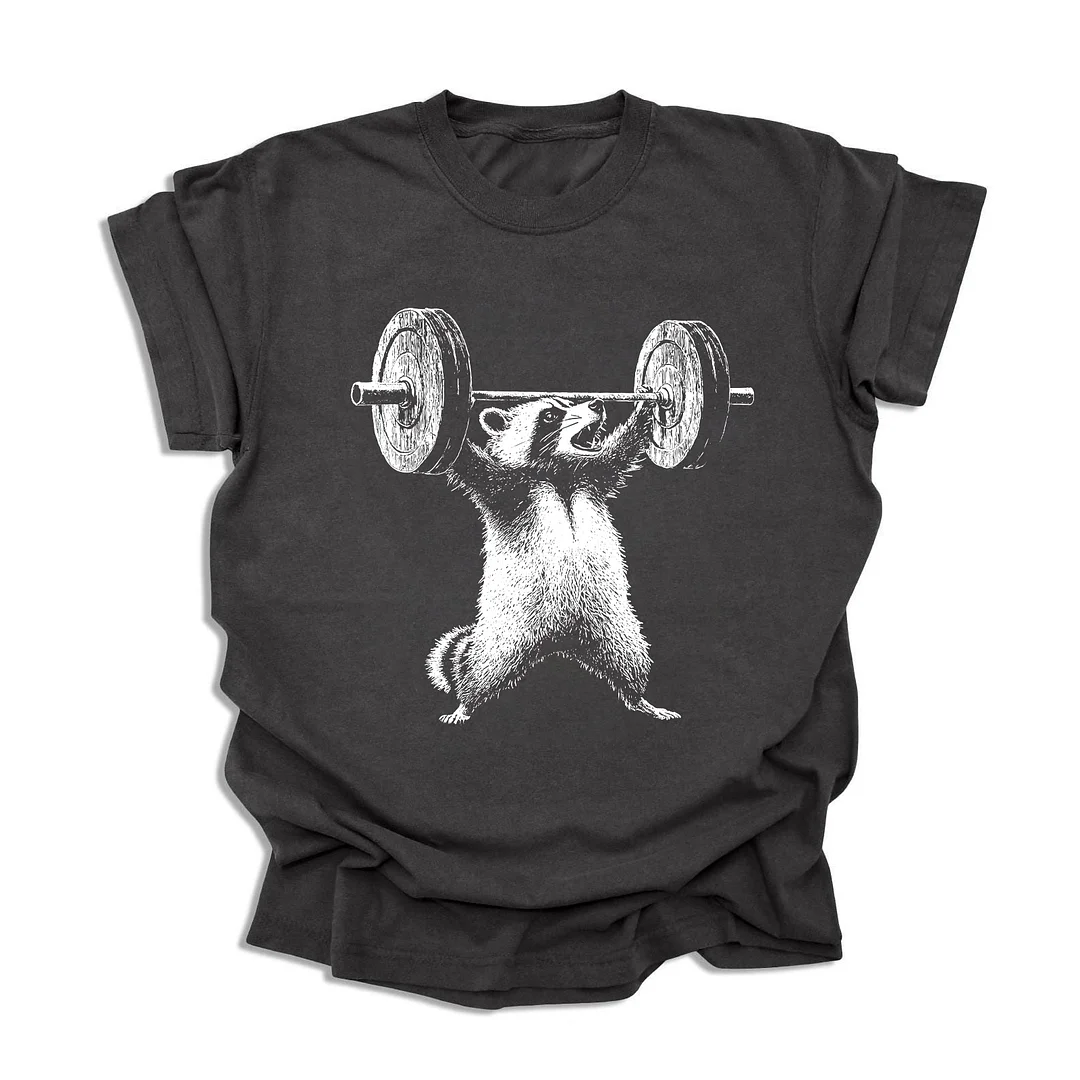 Funny Deadlift Raccoon T-shirt