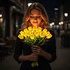 15Pcs Radiant Romantic Tulip Light LED Adjustable Tulip Night Light Warm Light L