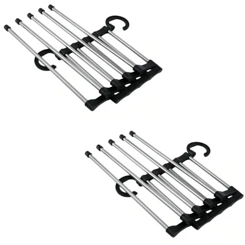 Organize Your Closet With The Multifunctional Clothing Rack!