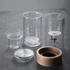 Wooden Ring Ice Drip Pot Double Glass Drip Filter Ice Coffee Pot