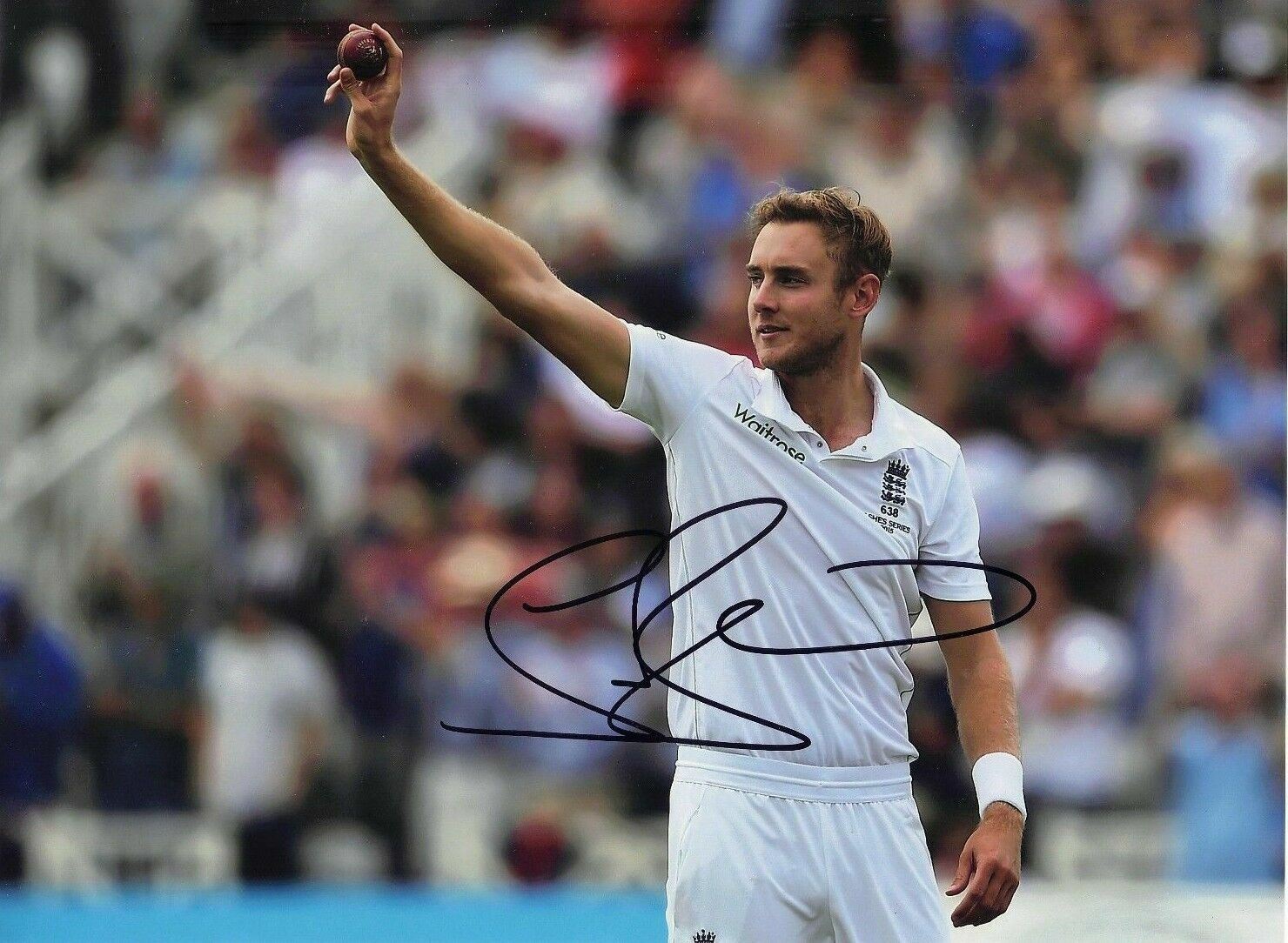 Stuart Broad Signed 12X8 Photo Poster painting Ashes CRICKET LEGEND AFTAL COA (2656)