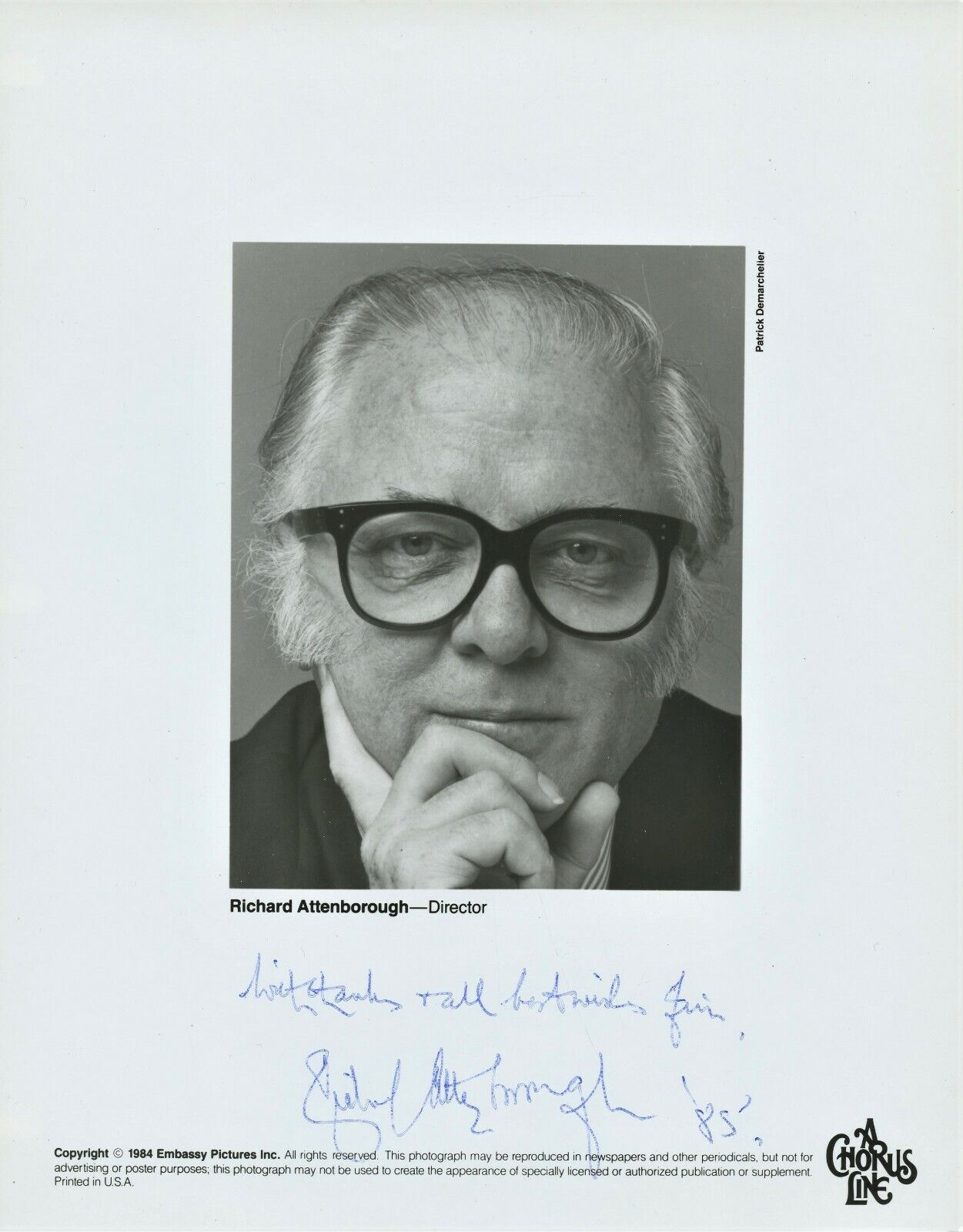 Director RICHARD ATTENBOROUGH Signed Photo Poster painting