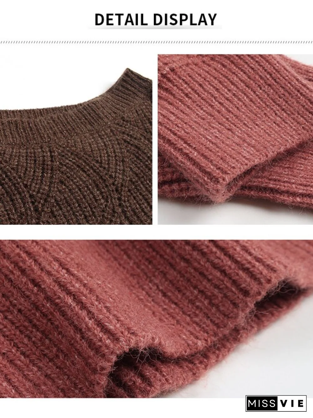 Fashion Tops Women Autumn Winter Splicing Knitted Pullover Women Long Sleeve Top Pullover Sweaters Oversized Sweater Women