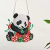 DIY Panda And Rose Diamond Painting Pendant（Single-Sided)