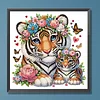 Diamond Painting-DIY Crystal Rhinestone Tiger Mother