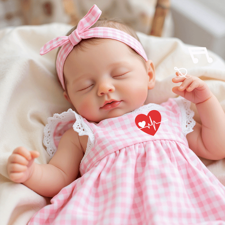 Babeside Sleeping Reborn Baby Liya 20" Little Infant Girl Building Lovely Memories with Heartbeat Coos and Breath