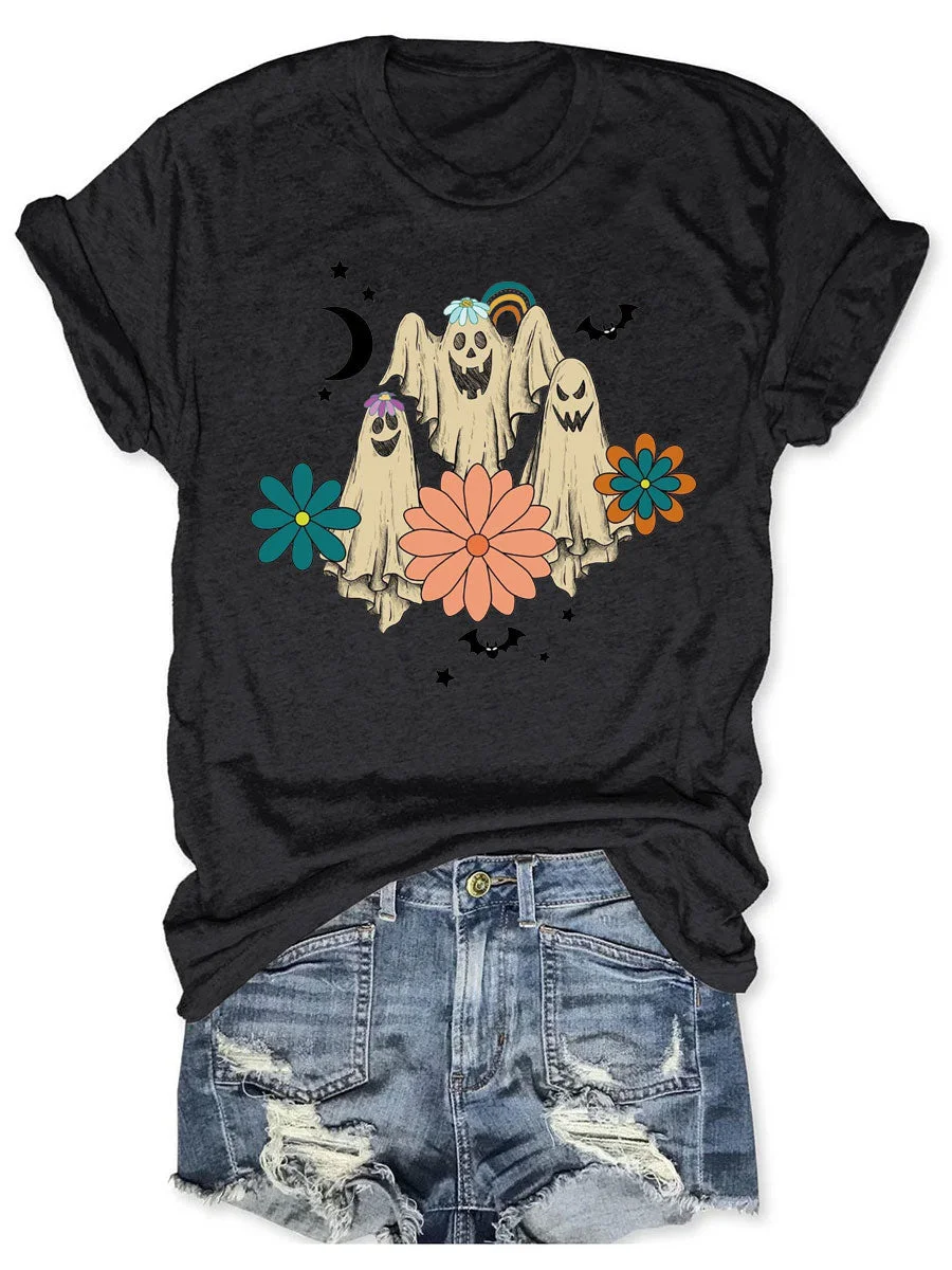 Retro Floral Ghost T-shirt