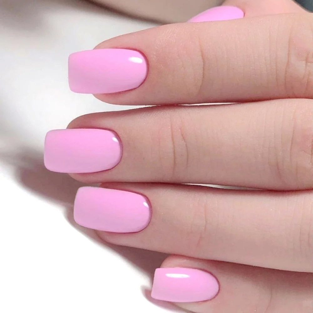 24Pcs Shiny Natural Nude Long Fake Nails Flat Artificial False Nails For Design DIY Press On Finger Tips Manicure Tool-Nail Inspo