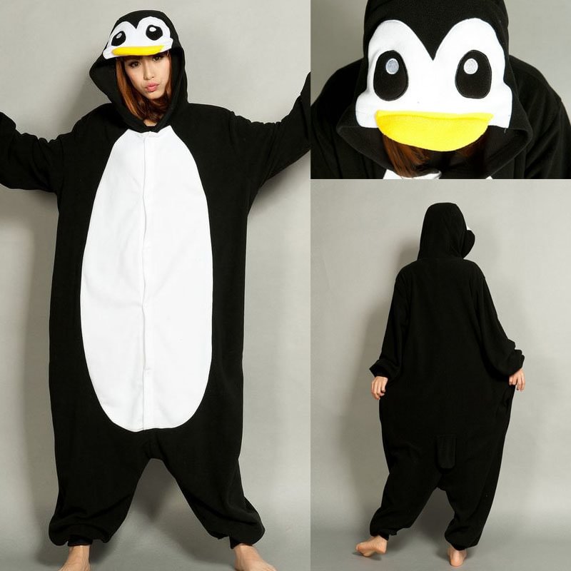 Penguin Onesies Hoodie Pajamas Animal Kigurumi Costume-Pajamasbuy