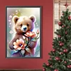 (40*60cm)Flower Bear - Full Round Drill Diamond Painting