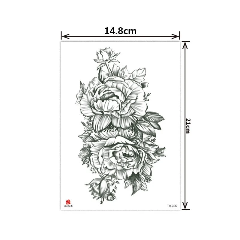 Flower arm tattoo stickers half arm tattoo stickers flower creative tattoo stickers waterproof and durable