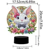 (US Only)Acrylic Double Sided Bunny Diamond Painting LED Night Light for Easter Decor