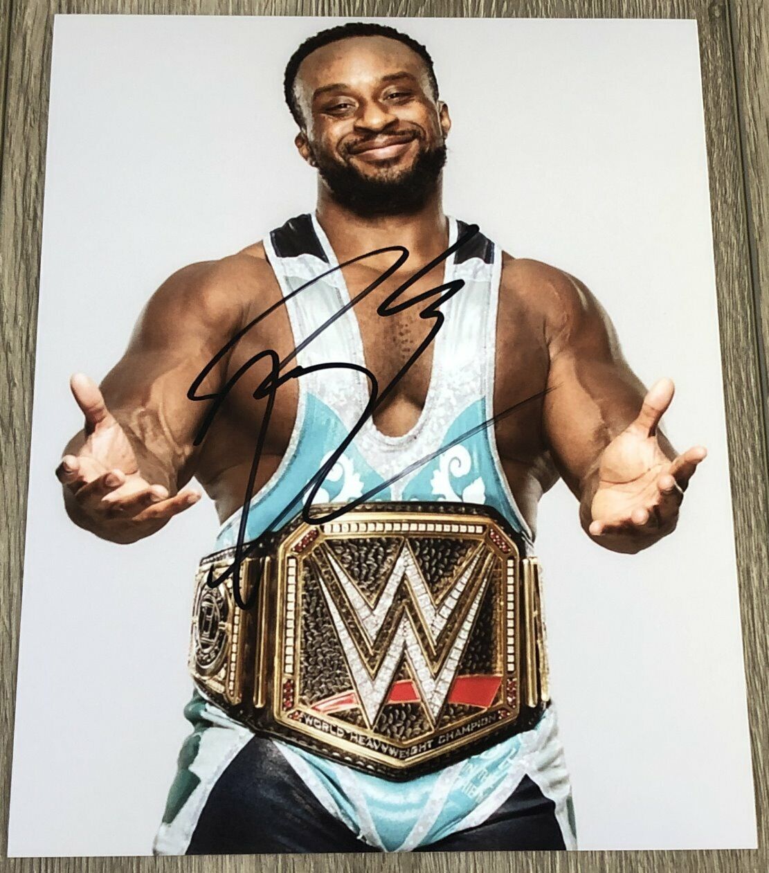 BIG E LANGSTON SIGNED AUTOGRAPH WWE CHAMPION RAW 8x10 Photo Poster painting E w/EXACT PROOF