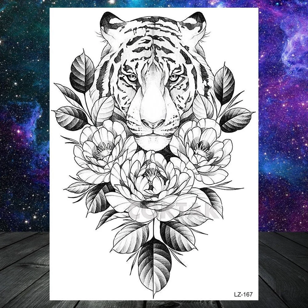 COKTAK Sexy Watercolor Lavender SweetPeas Flower Blossom Temporary Tattoos Sticker Fake Tattoo For Women Girl Art Daisy Tatoos