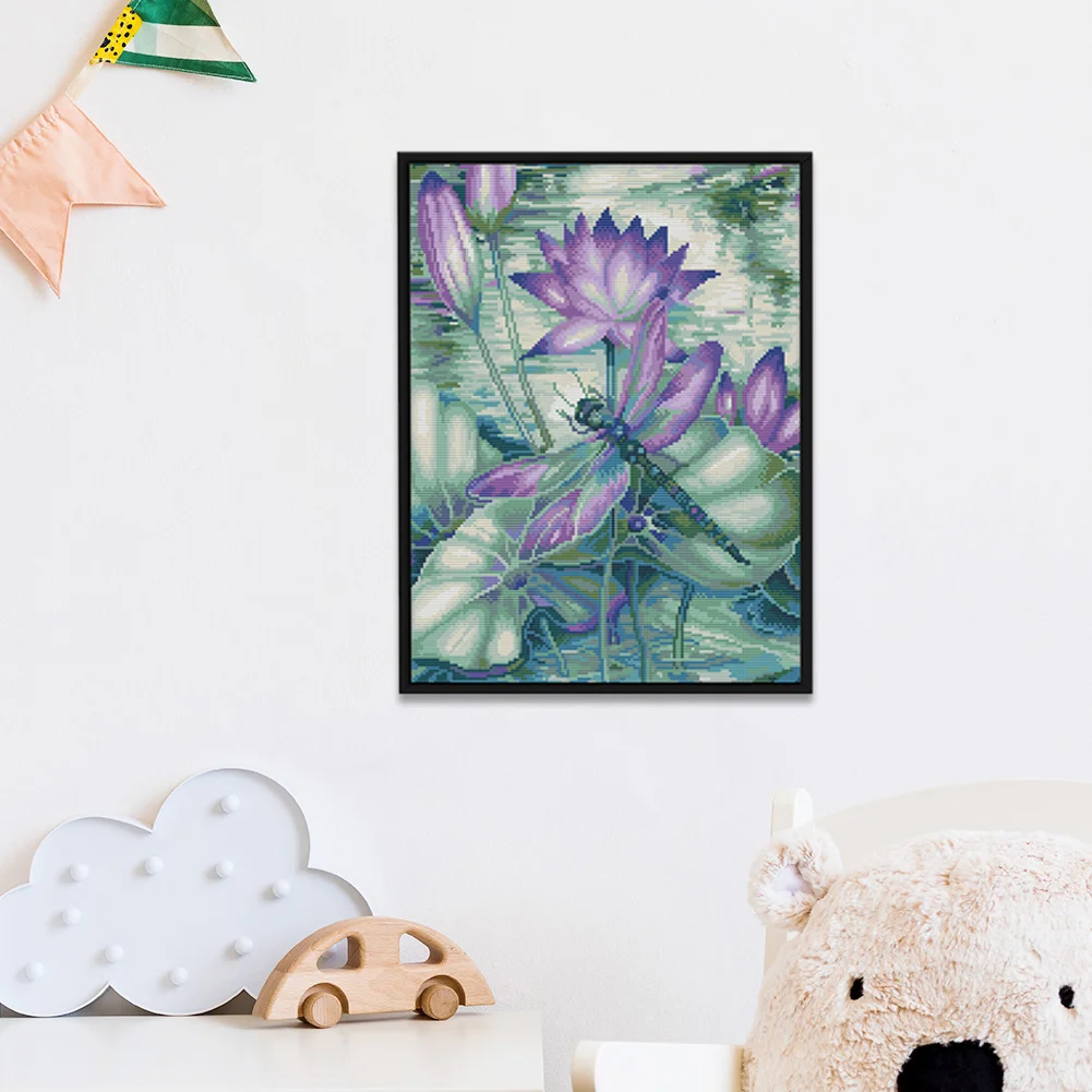 11ct Stamped Cross Stitch - Dragonfly(40*50cm)