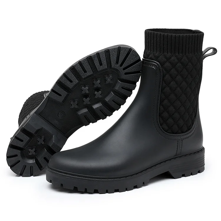 New Women's Outdoor High Top Rain Boots Waterproof Garden Work Shoes Non-Slip  Stunahome.com
