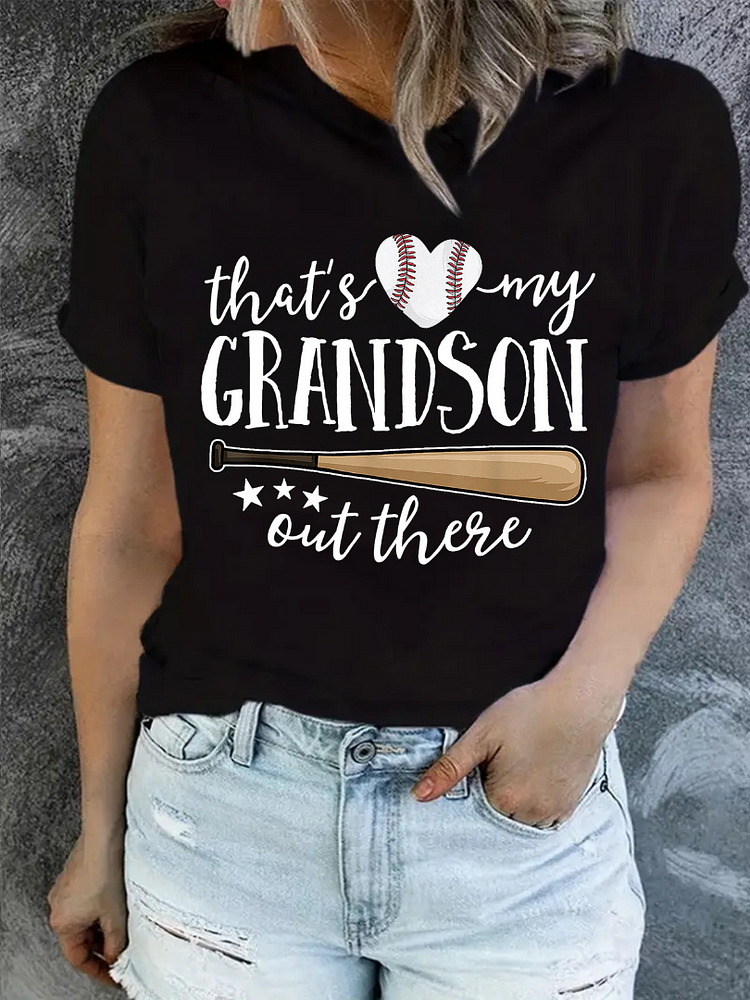 AL™ That‘s My Grandson Out There T-Shirt -07020-Annaletters