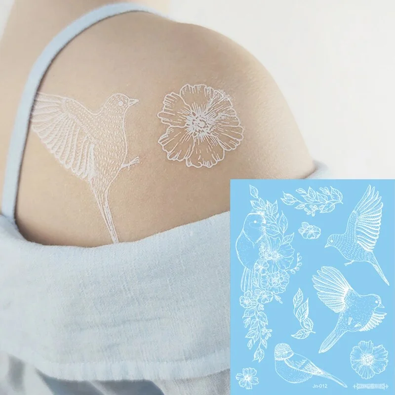 Sdrawing Creative Fake Temporary Tattoo Snowflake Star Moon Flower Butterfly Body Art Beauty Face Tattoo Makeup Sticker for Women