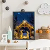 Snow Jesus Full DIY 5D Round Drill Diamond Painting Kit for Adult 30x40cm