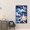Diamond Painting-DIY Full Round Drill Abstract Starry Sky Castle(40x60cm)