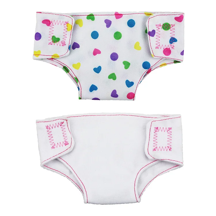  12"-16" 2-Pack Diaper Baby Clothes Cover Set Accessories - Reborndollsshop®-Reborndollsshop®