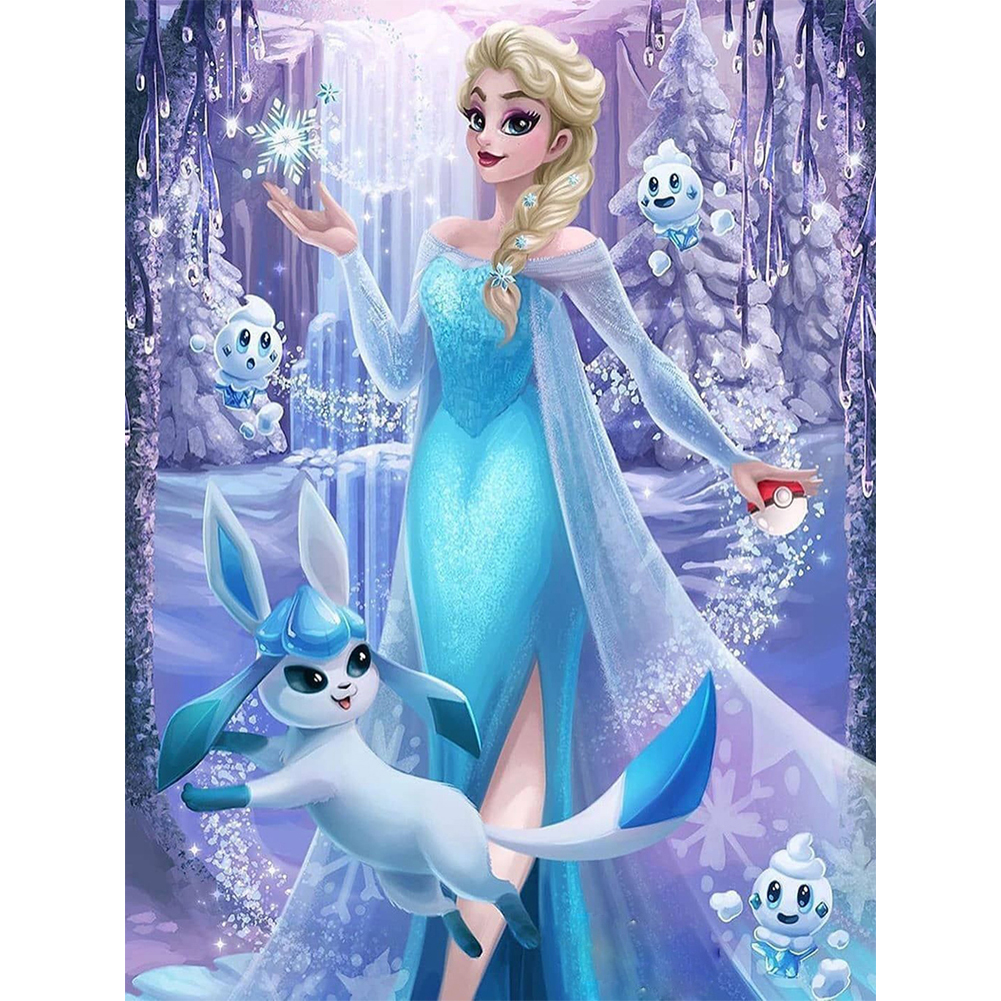 

(Multi-Size) Ice Queen - Round/Square Drill Diamond Painting 30*40CM/40*50CM, Round diamond 40*50cm, 501 Original
