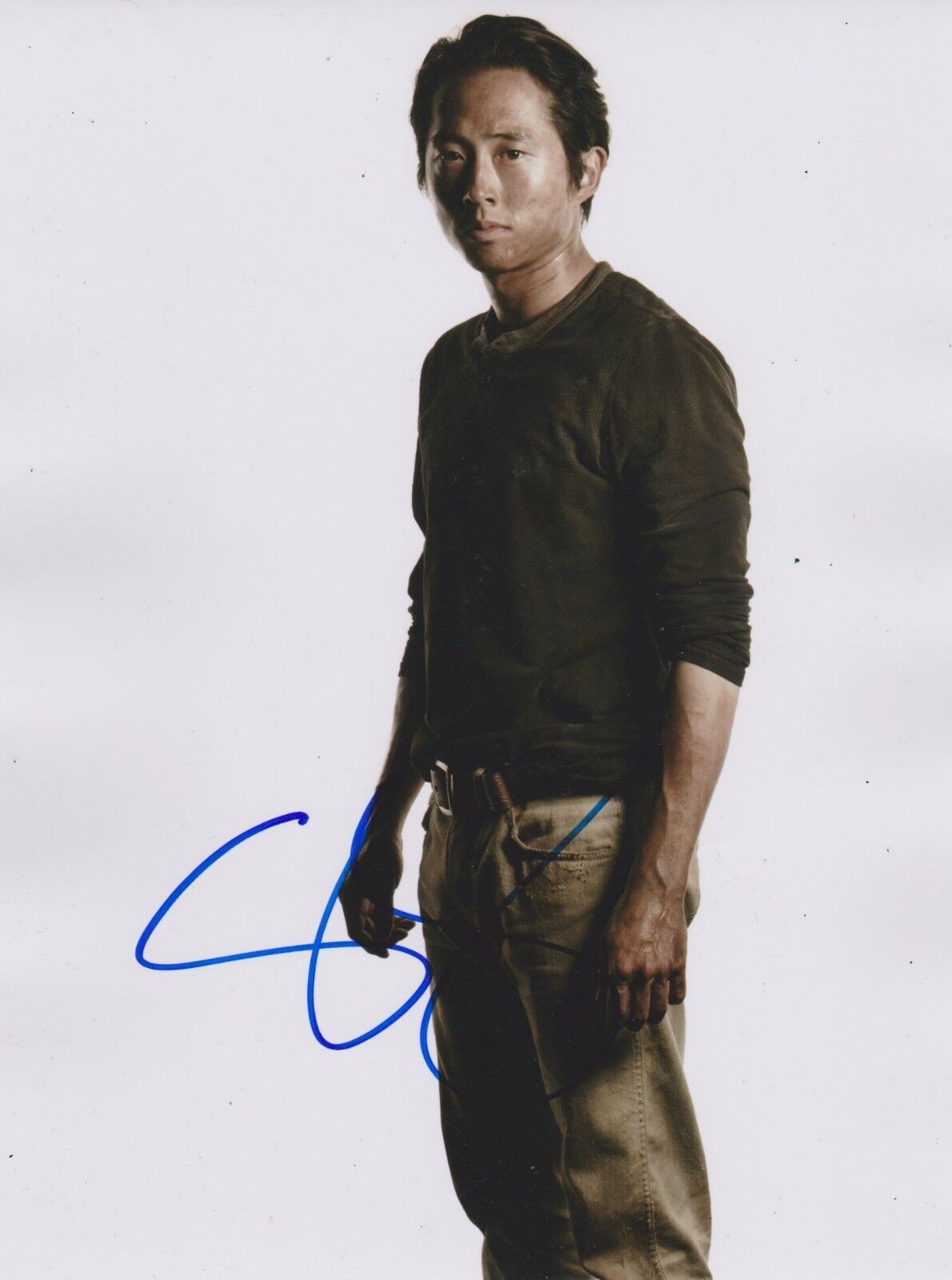 Steven Yeun Signed The Walking Dead 10x8 Photo Poster painting AFTAL