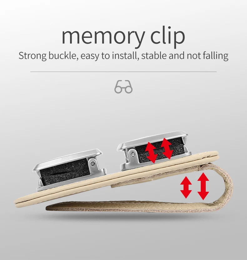 Car multifunctional double clip sun visor glasses clip card