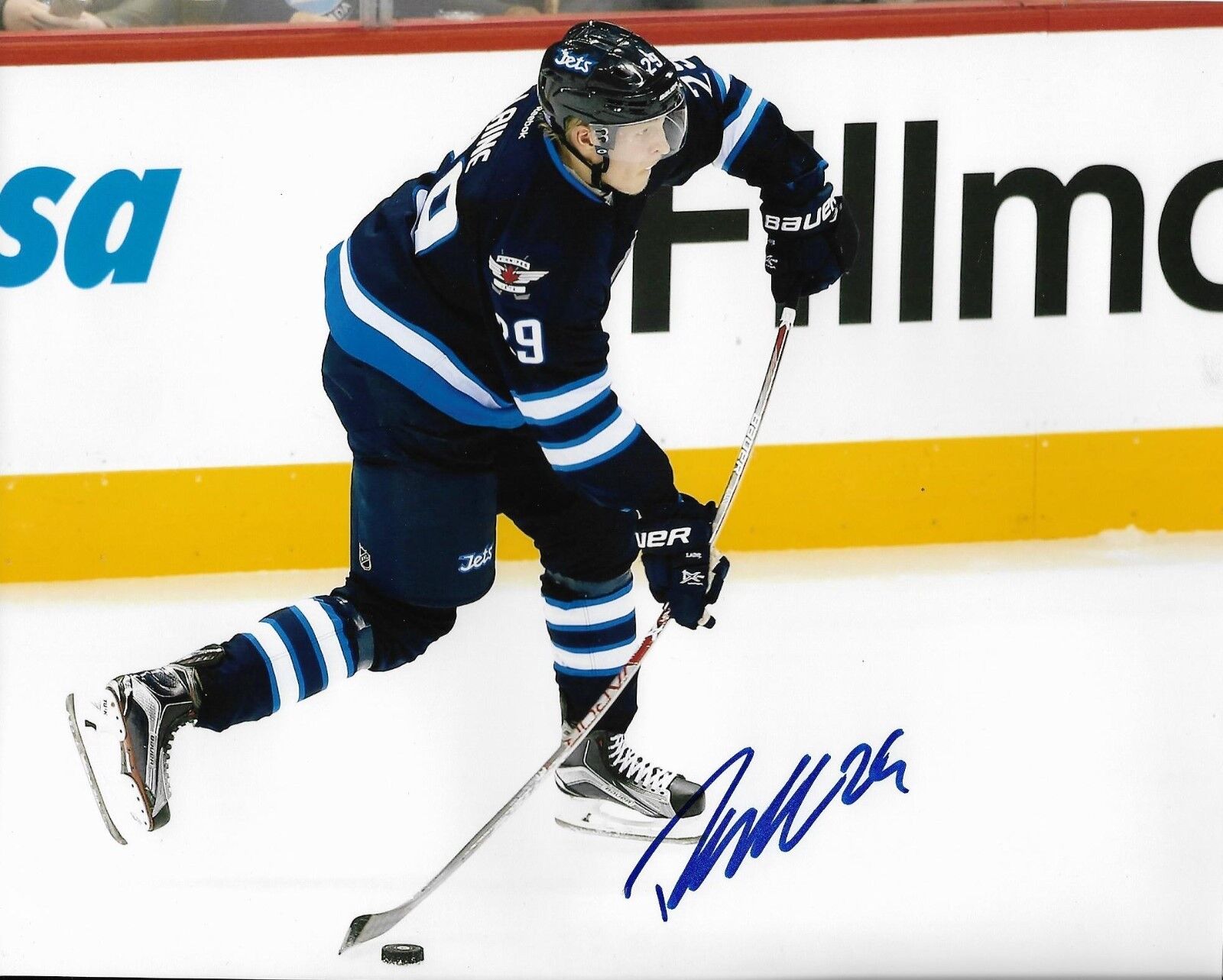 PATRIK LAINE signed autographed WINNIPEG JETS 8X10 Photo Poster painting w/COA