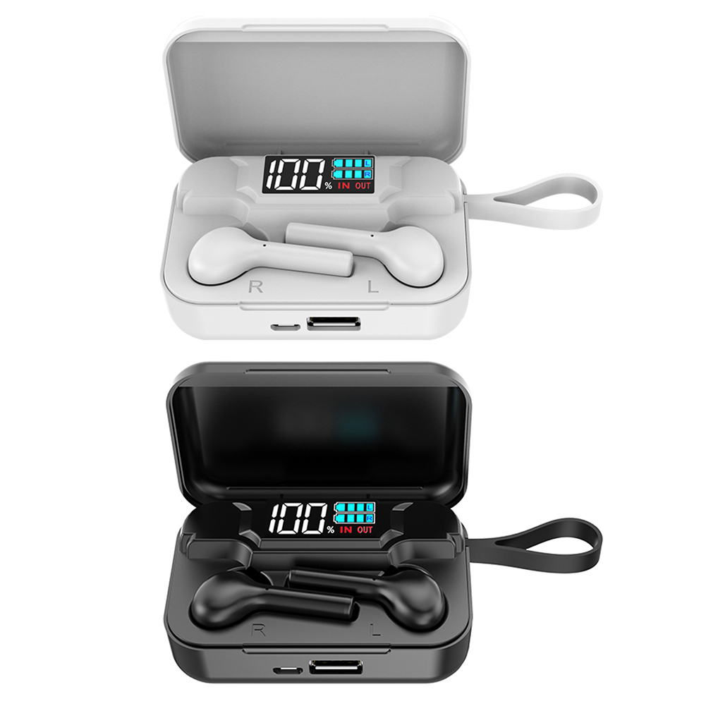 

K18 TWS Wireless Bluetooth-compatible 5.0 Headphones Sports Music Calling Earphones, White, 501 Original