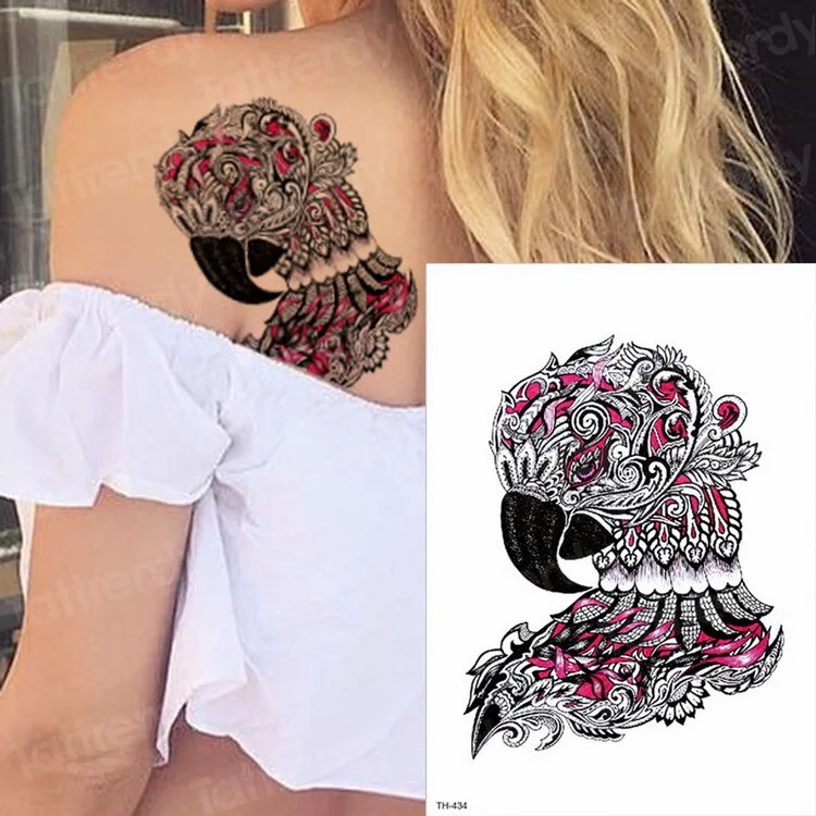 Watercolor Hummingbird Temporary Fake Tattoo Body Art Sticker Waterproof Hand Bird Tattoo for Women Arm Men Tattoos Water Color