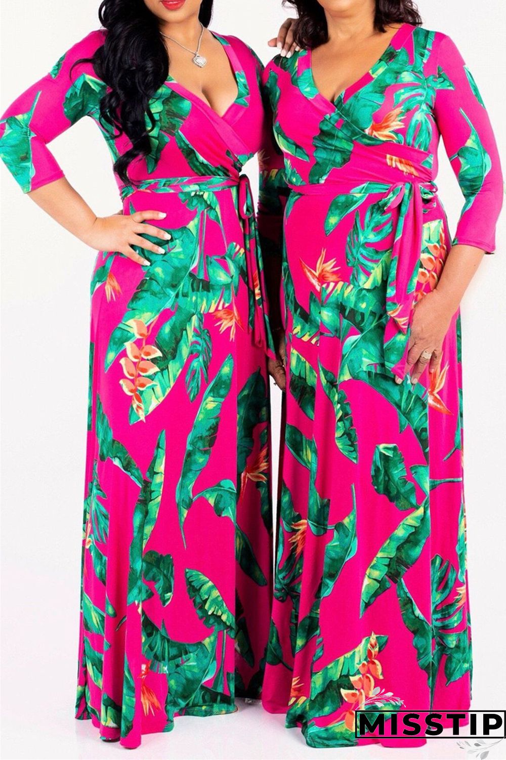 Blue Fashion Casual Print Bandage V Neck Long Sleeve Dresses