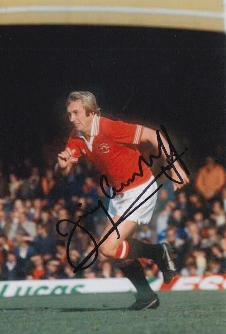 JIMMY GREENHOFF HAND SIGNED 6X4 Photo Poster painting MANCHESTER UNITED FOOTBALL AUTOGRAPH 1