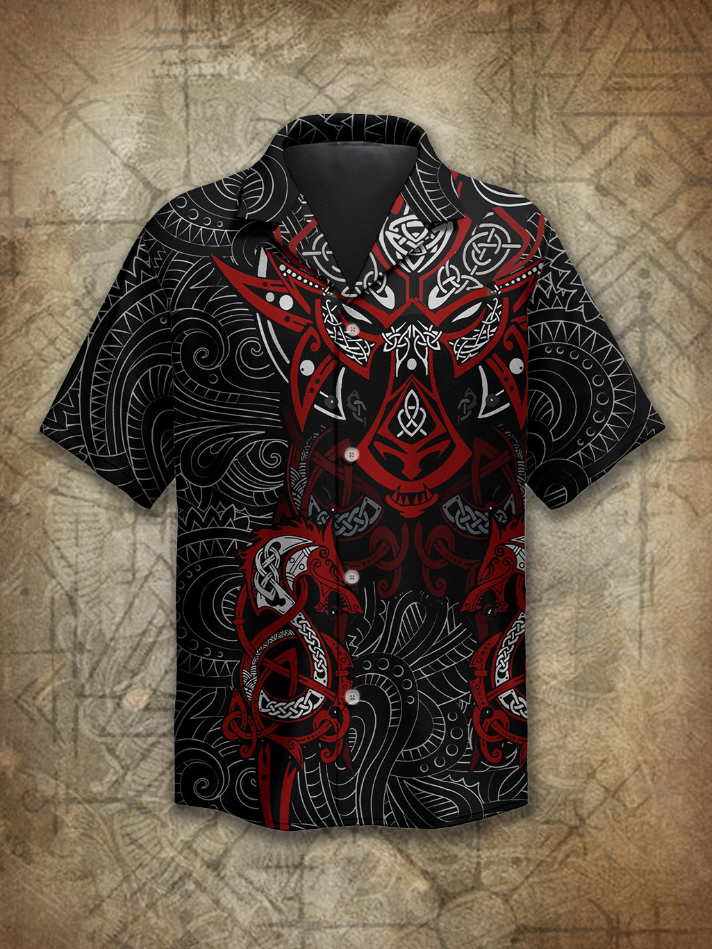 Viking Norse Gods Totem Spirit Power Heritage Hawaiian Shirt / Rvogue / Rvogue