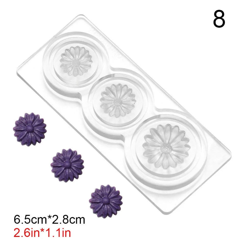 3D Nail Art Silicone Carved Mold Stone Heart Star Crystal Design Decor DIY Acrylic Nails Silicon Gel Template Nail Art Tool