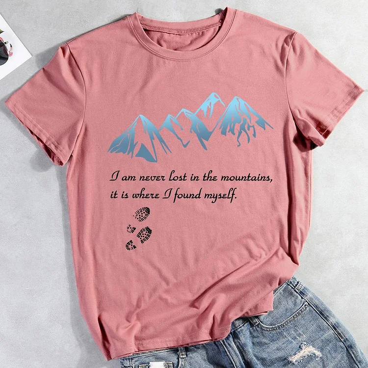 AL™  I never lost in  mountains Hiking Tees -011994-Annaletters