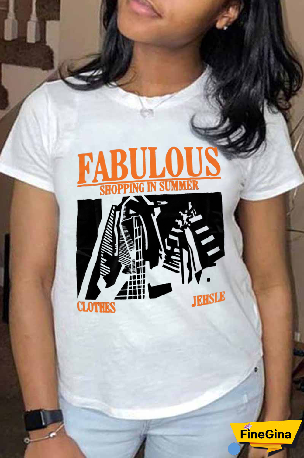 White Street Basis Print Patchwork Letter O Neck T-Shirts