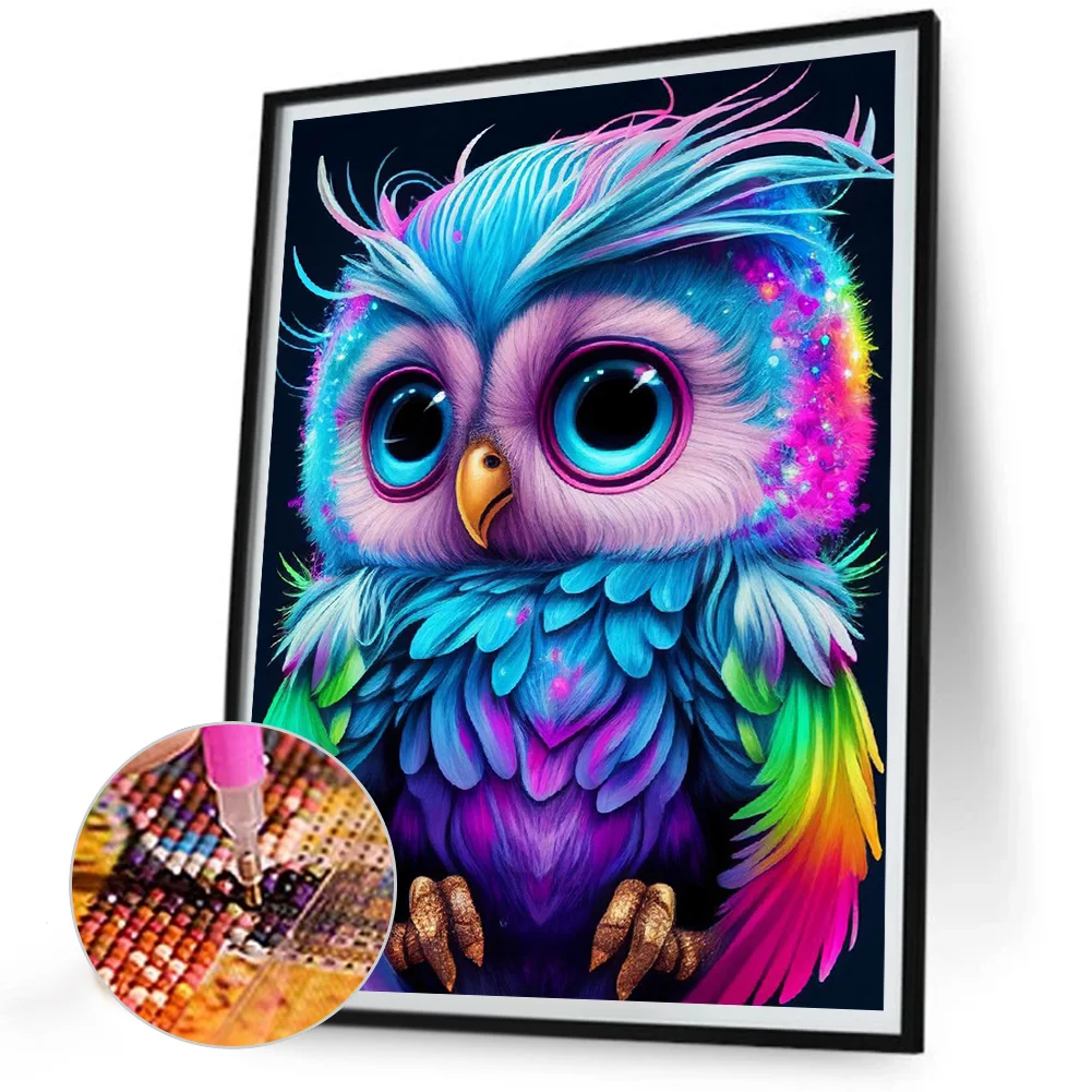 Diamond Painting - Full Round Drill - Owl(30*40cm)