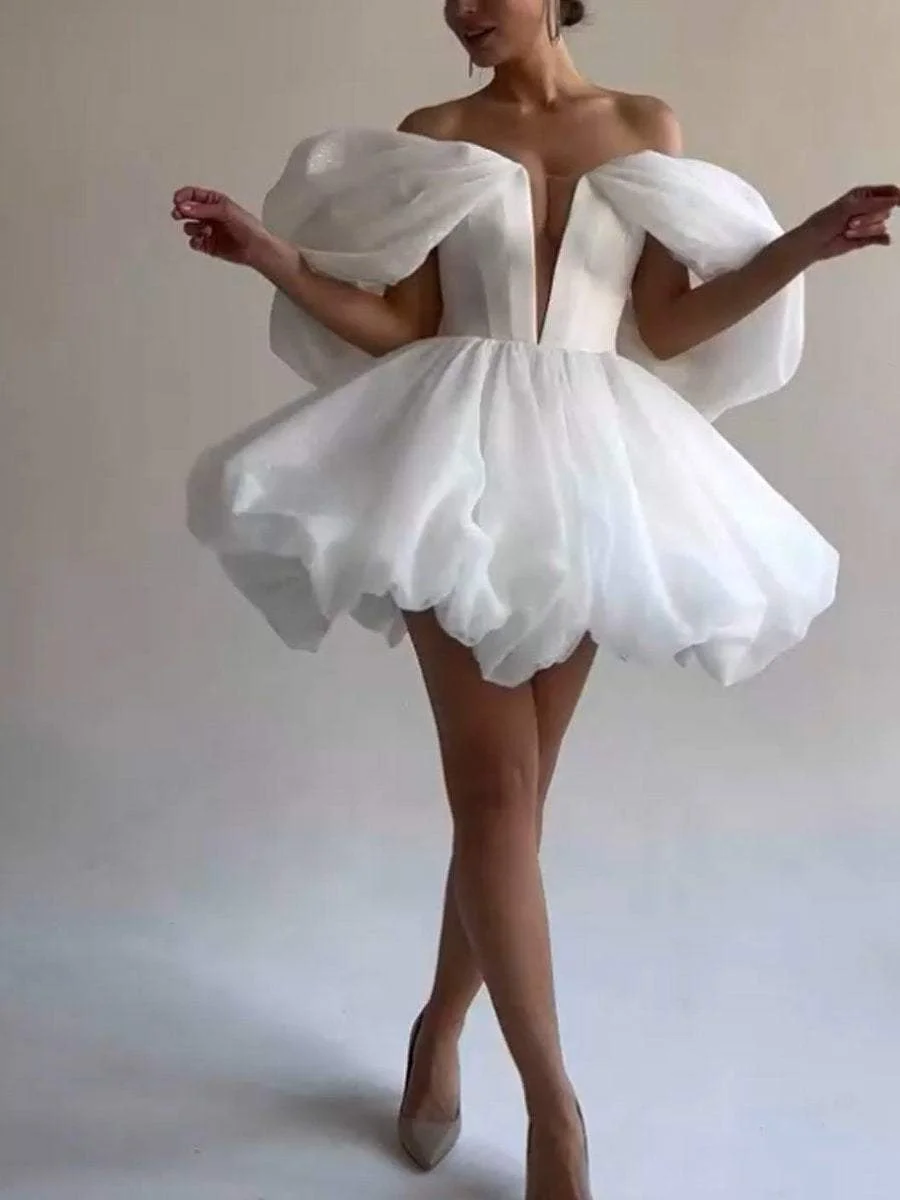 High-end Mini One-shoulder Evening Dress