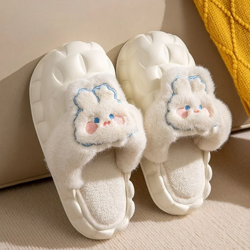 Letclo™ Winter Detachable Rabbit  Warm Slippers For Women And Men letclo Letclo