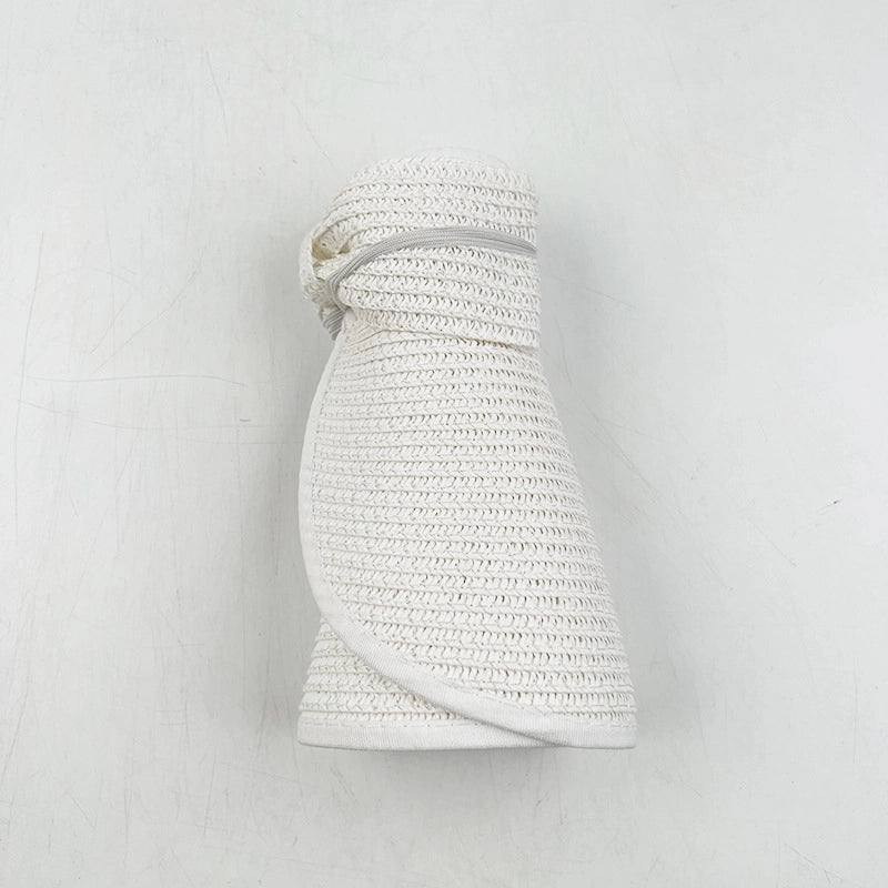 Women’s Vacation Solid Color Big Eaves Straw Hat