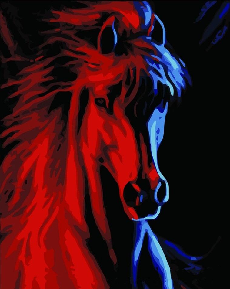 

Abstract Red Horse – Paint By Numbers - 40*50CM, 501 Original