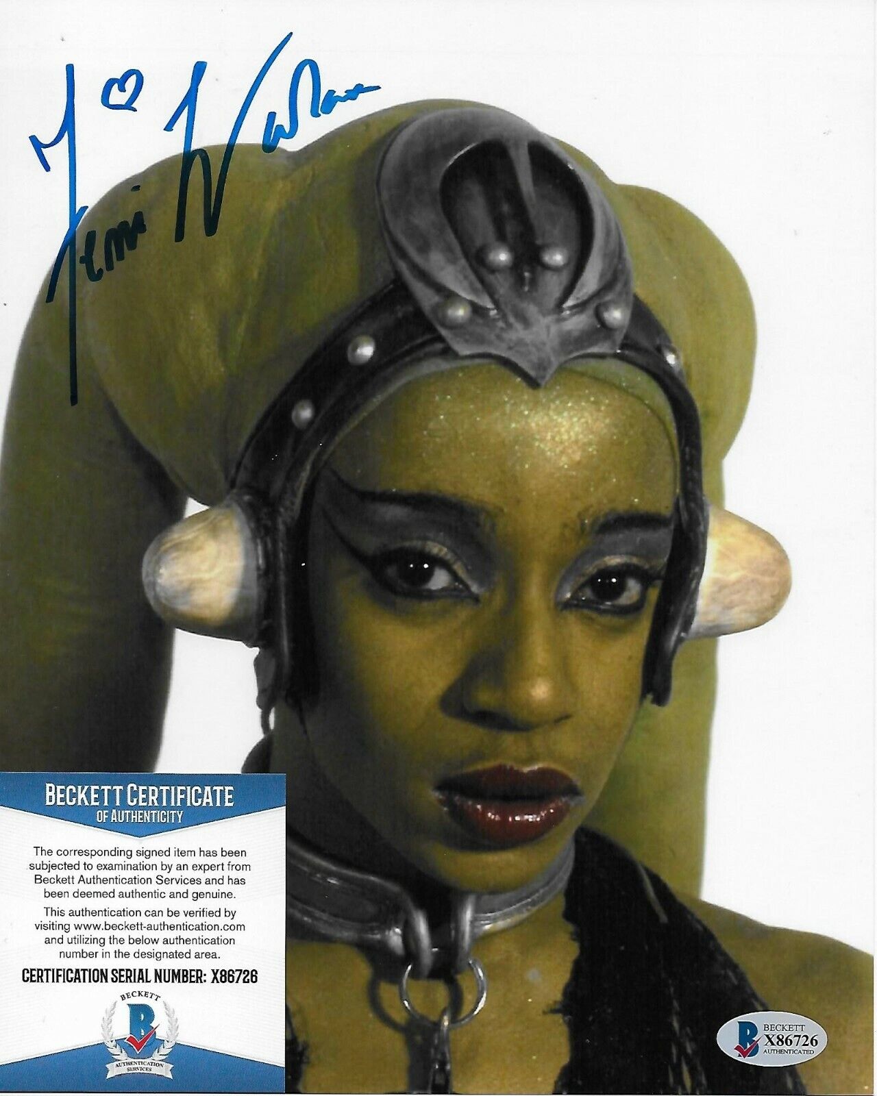 Femi Taylor Star Wars Original Autographed 8X10 Photo Poster painting w/Beckett COA #2