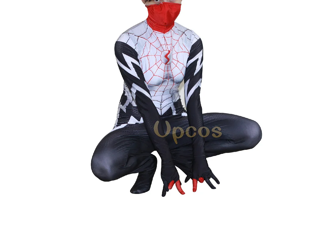 Cindy Moon Silk Spiderman Cosplay Costume Lady Venom Zentai Suit